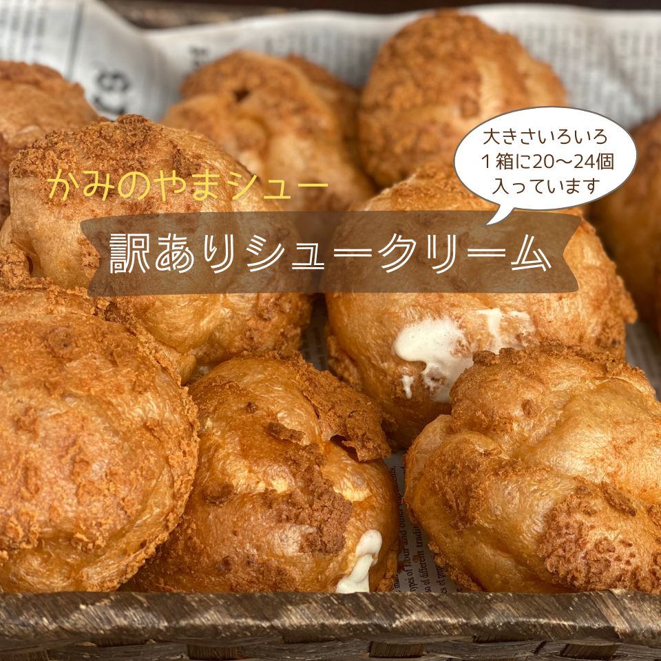 《訳ありかみのやまシュー20個入り》【年間30万個売れるシュークリーム】わけあり エコ フードロス サスティナブル かみのやまシュー冷凍 お菓子 スイーツ 【日時指定可★】送料無料※一部地域を除く